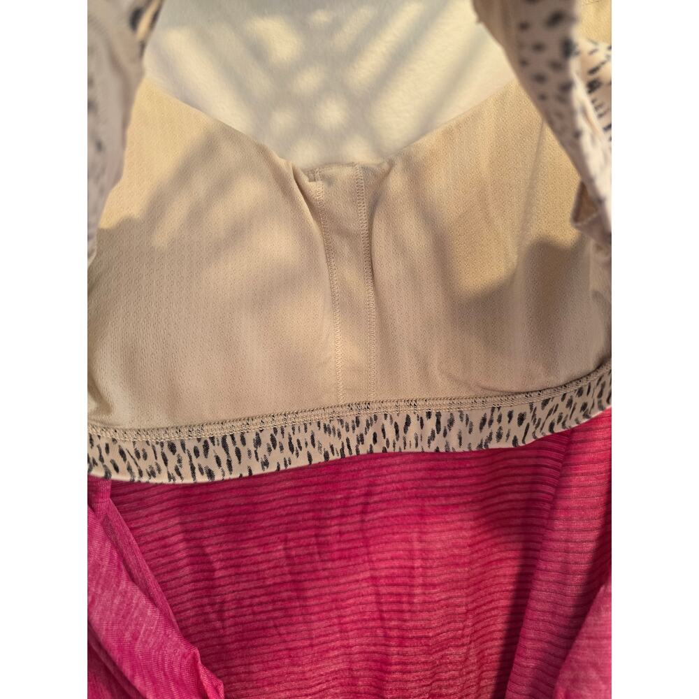 Lululemon Free To Be Wild Tank Top Pink Leopard Size Small Preloved - Picture 8 of 8